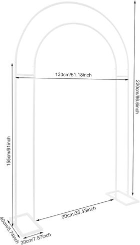 Wedding Arch Backdrop Stand Metal Arch Freestanding for Ceremony Party Decoration 130x40x220cm in Saudi Arabia