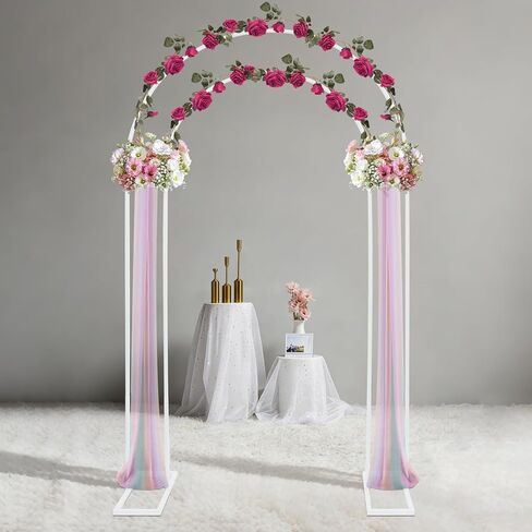 Wedding Arch Backdrop Stand Metal Arch Freestanding for Ceremony Party Decoration 130x40x220cm in Saudi Arabia