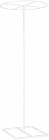 AsrMyjcx Adjustable Support Photography Backdrop Hoop Stand Galvanized Iron Telescopic Frame Aisle Marker with Stable Structure Suitable for Weddings Parties , White , 40CM in Saudi Arabia