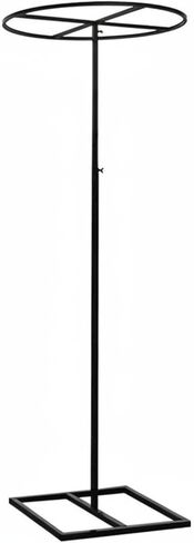 IAMDORE Adjustable Support Display Hoop Stand Galvanized Iron Backdrop Frame Telescopic Pole Aisle Marker with Resistant Build Suitable for Weddings Parties , Black , 80CM in Saudi Arabia