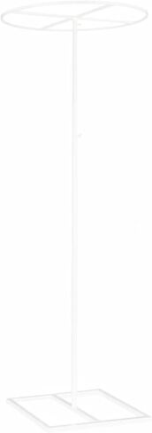 IAMDORE Adjustable Support Display Hoop Stand Galvanized Iron Backdrop Frame Telescopic Pole Aisle Marker with Resistant Build Suitable for Weddings Parties , White , 80CM in Saudi Arabia