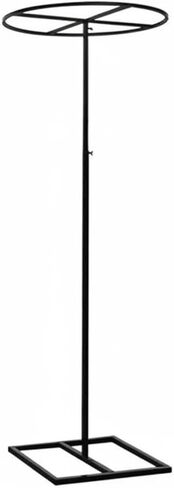 IAMDORE Adjustable Support Display Hoop Stand Galvanized Iron Backdrop Frame Telescopic Pole Aisle Marker with Resistant Build Suitable for Weddings Parties , Black , 60CM in Saudi Arabia