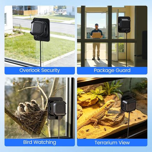 Ediloca 2K Window Camera for Home Security, 2.4GHz&5GHz WiFi Indoor Camera with Full Color Night Vision, AI Human Detection, 24/7 Recording, Easy Installation, RTSP/ONVIF Supported in Saudi Arabia