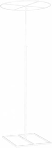 BWOFJGWH Adjustable Support Wrought Iron Hoop Stand Telescopic Backdrop Frame Aisle Marker Wedding Arch Galvanized Iron Paint Finish Suitable for Weddings , White , 100CM in Saudi Arabia