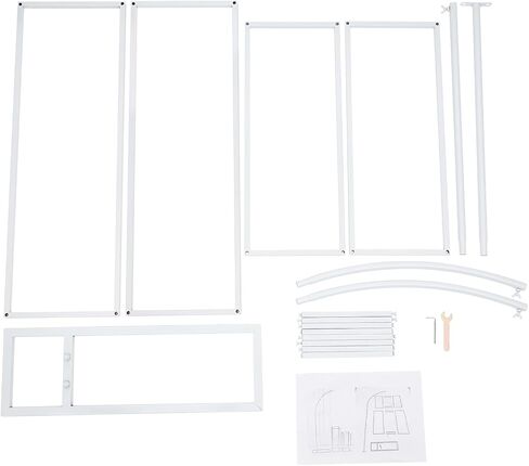 78.74in Balloon Arch Kit with 2 Flower Stand, White Arch Backdrop Stand | Metal Balloon Arch Stand Set, Floor Balloon Arch Frame for Wedding Birthday Backdrop Baby Shower Yard Lawn Christmas in Kuwait
