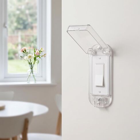 4 Pack Light Switch Cover Guard Child Proof Light Switch Cover | Wall Switches Protector Case Safety Covers for Rocker Protects Lights or Switches from Being Accidentally Turned ON or Off in Saudi Arabia