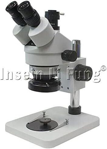 Trinocular Stereo Microscope 3.5X-90X Continuous Zoom Magnification Full HD 2.0MP VGA Camera LED Light Source 10-inch Monitor (Without Monitor 7 45X (0.5X 0.7X 2X)) in Saudi Arabia