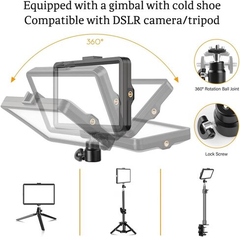8 inch Photography Dimmable Flat-Panel Fill Lamp 3300-5600K LED Video Light for Live Streaming Photo Studio Panel in Kuwait