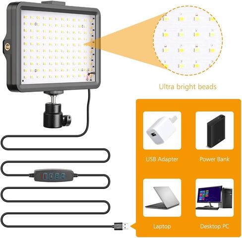 8 inch Photography Dimmable Flat-Panel Fill Lamp 3300-5600K LED Video Light for Live Streaming Photo Studio Panel in Kuwait