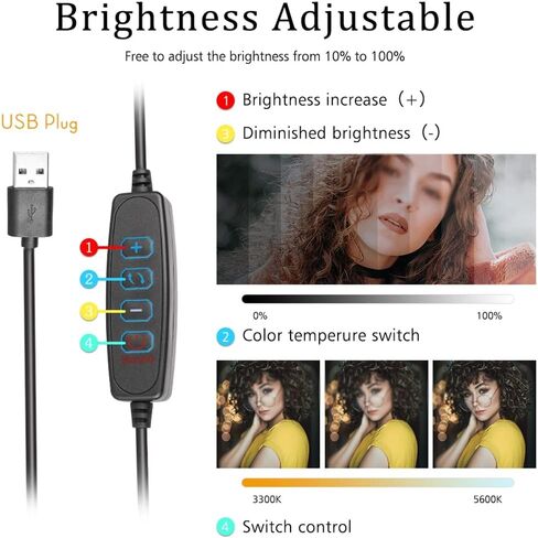 8 inch Photography Dimmable Flat-Panel Fill Lamp 3300-5600K LED Video Light for Live Streaming Photo Studio Panel in Kuwait