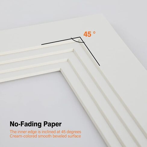 8pcs 8x8 Picture Mats, Photo Mats for 5.5x5.5 Inch Image Photo Frames Inside Acid Free for Photo Frame/Posters Prints/Paintings - 1.5mm Thickness/Cream-Colored in Saudi Arabia