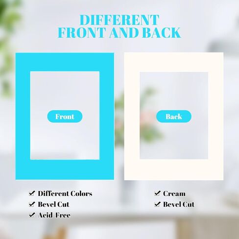 60 Pack Picture Frame Mats, Mixed Colors 11x14 Picture Mats for 8 x10 Photos, Core Bevel Cut Pictures Frames Matting for Photo, Watercolor, Artworks, Prints in Saudi Arabia