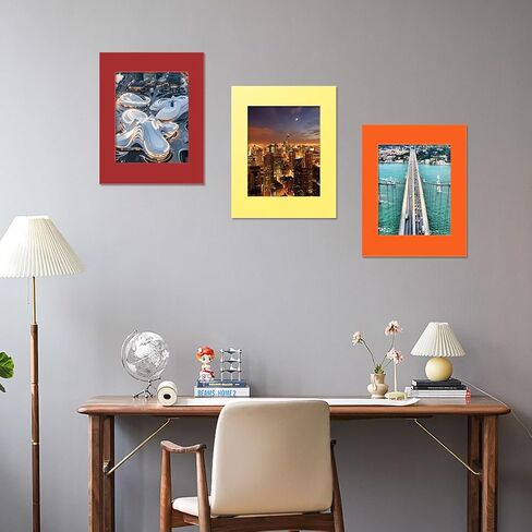 60 Pack Picture Frame Mats, Mixed Colors 11x14 Picture Mats for 8 x10 Photos, Core Bevel Cut Pictures Frames Matting for Photo, Watercolor, Artworks, Prints in Saudi Arabia