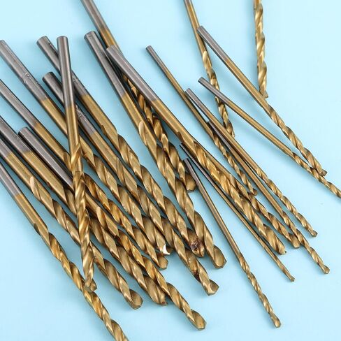 60pcs Fully Ground Micro Bits, Titanium Twist Drill Bit Set | for Metal and Wood, High Speed Steel Titanium Drill Bit Kit Set, Mini Twist Bits Sets for Plastic, Aluminum Alloy,Steels in Saudi Arabia