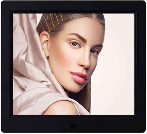 8-Inch Digital Photo Frame with LED Display, Touchscreen, USB/SD Support, Built-in Battery, Calendar & Alarm in Saudi Arabia