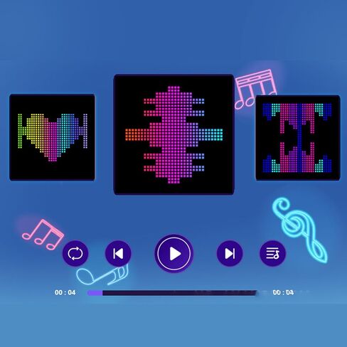 Digital Photo Frame with LED Pixel, Personalized Visual Effects, App Control for Game Room Wall Decoration in Saudi Arabia