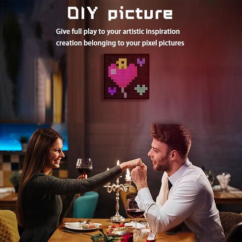 Digital Photo Frame with LED Pixel, Personalized Visual Effects, App Control for Game Room Wall Decoration in Saudi Arabia