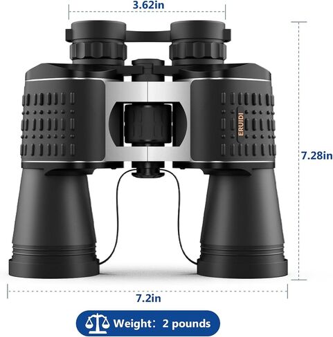 20x52 High Powered Binoculars for Adults | Large Wide View for Bird Watching; Rugged Rubber Armor for Comfortable Use; Clear with BAK4&FMC for Hunting Cruise Ship in Saudi Arabia