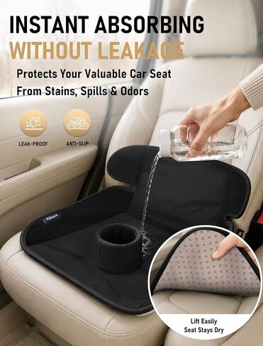 Potty Car Seat Protector, Waterproof Piddle Pad for Baby Toddlers | Universal Buckle seat fit, Full Coverage, Non-slip Base, Breathable, Blocks Spills & Urine Leaks, Machine Washable & Reusable in Saudi Arabia