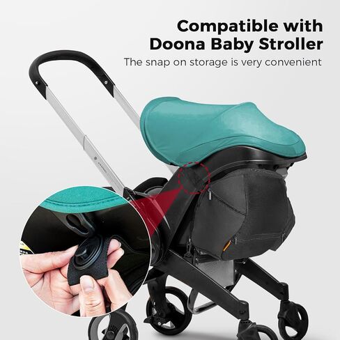 Storage Bag Compatible with Doona Car Seat Stroller, Stroller Accessories, Large Capacity, Diaper Bag Accessories, Wearable/Handle Backpack, Stroller Organizer Bag Carry-All Parent Organizer (Black) in Saudi Arabia
