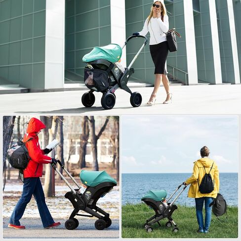 Storage Bag Compatible with Doona Car Seat Stroller, Stroller Accessories, Large Capacity, Diaper Bag Accessories, Wearable/Handle Backpack, Stroller Organizer Bag Carry-All Parent Organizer (Black) in Saudi Arabia