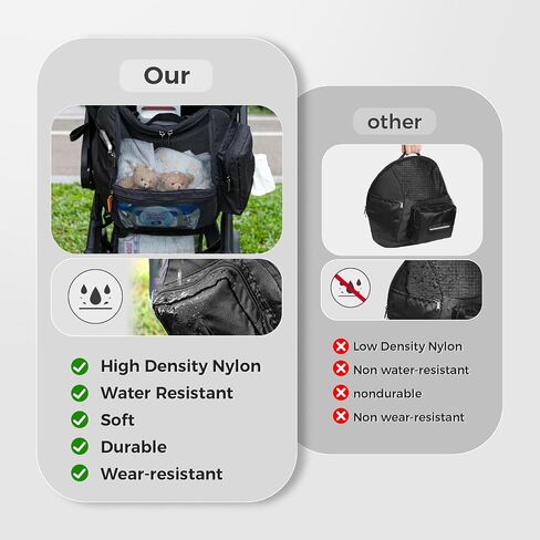 Storage Bag Compatible with Doona Car Seat Stroller, Stroller Accessories, Large Capacity, Diaper Bag Accessories, Wearable/Handle Backpack, Stroller Organizer Bag Carry-All Parent Organizer (Black) in Saudi Arabia