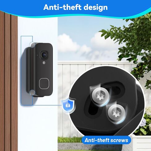 Adjustable Doorbell Mount Compatible with Blink New-est 2026 Battery Doorbell 2K+, 40°-140° Left/Right Swivel Doorbell Camera Mount, Wide Viewing Angle Bracket for Home/Apartment - Black in Saudi Arabia