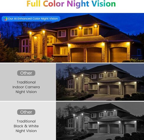 Hieasy 8MP 4K Window Camera, Indoor Camera for Outdoor Monitoring through Glass, No Drill Magnetic with 32GB SD Card, 5GHz&2.4GHz WiFi6, Color Night Vision, AI Human Vehicle Detection, No Subscription in Kuwait
