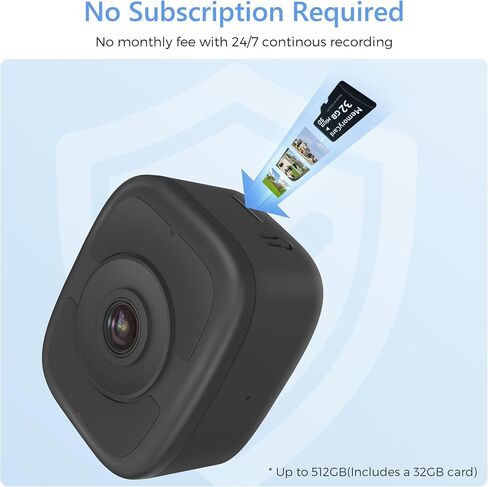 Hieasy 8MP 4K Window Camera, Indoor Camera for Outdoor Monitoring through Glass, No Drill Magnetic with 32GB SD Card, 5GHz&2.4GHz WiFi6, Color Night Vision, AI Human Vehicle Detection, No Subscription in Kuwait
