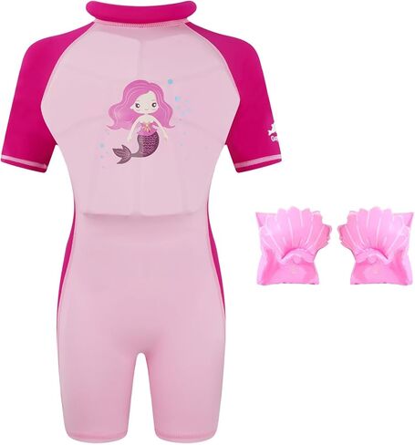 Gogokids Kids Floatation Swimsuit, Toddler One Piece Swimsuits with Armbands, UV 50+ Sun Protection Swimwear for 2-7 Years (26-57lbs) Boys & Girls in Saudi Arabia