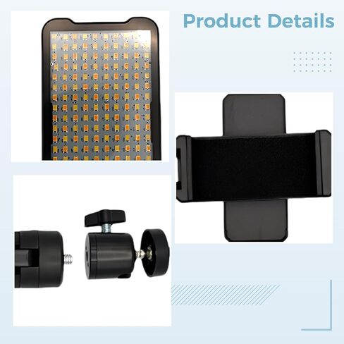 Tattoo Photography Light Kit, Rechargeable LED Light with 52 mm CPL Polarizing Lens, Smartphone Vertical Mount, Tripod for Tattoo Artists, Portable Photo Studio Lighting, 5.9 x 5.9 x 2 in in Saudi Arabia