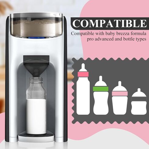 2 Sets Replacement Funnel Compatible with Baby Brezza Formula Pro | Replacement Parts Funnel and Cover, Baby Formula Dispenser, Easy Install, Dishwasher Safe Grey Parts for Baby Feeding in Saudi Arabia