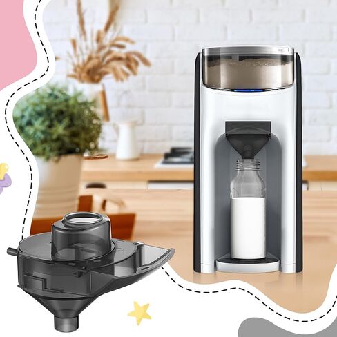 2 Sets Replacement Funnel Compatible with Baby Brezza Formula Pro | Replacement Parts Funnel and Cover, Baby Formula Dispenser, Easy Install, Dishwasher Safe Grey Parts for Baby Feeding in Saudi Arabia