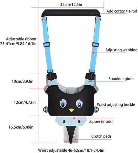 Surakey Baby Walking Harness - Handheld Kids Walker Helper - Toddler Walker Harness Adjustable Assistant Belt - Help Infant Learning Walk Support Assist Trainer Tool for 7-24 Month Old (Pink) in Saudi Arabia