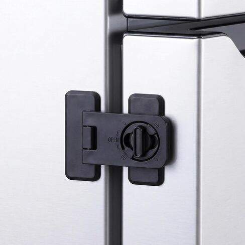2 Pack Child Proof Refrigerator Door Lock. Baby Safety Locks for Fridges. | Families with toddlers, RV’s Oven Cabinets Drawers, Black, With sticky adhesive pads in Saudi Arabia