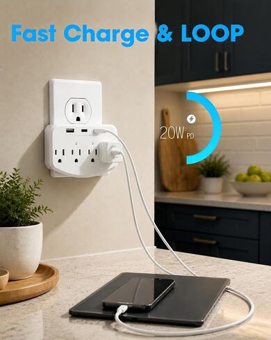 1080P HD WiFi Wall Outlet Camera, Motion Detection Surveillance Cam, Loop Recording Supported, No Audio Indoor Monitor for Baby Pet Home Office in Saudi Arabia