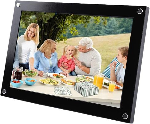 Smart .1 Inch Digital Photo Frame for Sharing Photos Videos Directly for Birthday Wedding Closure Acrylic (Black) in Saudi Arabia