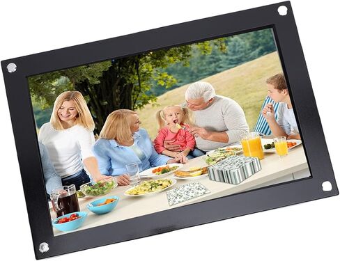 Smart .1 Inch Digital Photo Frame for Sharing Photos Videos Directly for Birthday Wedding Closure Acrylic (Black) in Saudi Arabia