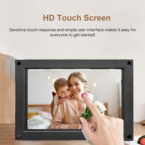 Smart .1 Inch Digital Photo Frame for Sharing Photos Videos Directly for Birthday Wedding Closure Acrylic (Black) in Saudi Arabia