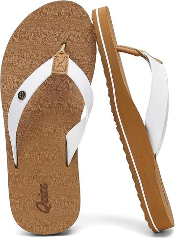Women's Yoga Mat Flip Flops Leather Strap Arch Support Sandals | Comfortable,Cushion,Summer,Beach,Walking,Slip On,Thong Slides Indoor,Outdoor,Vacation Essentials in Saudi Arabia