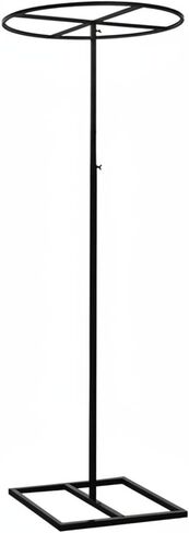 BWOFJGWH Adjustable Support Wrought Iron Hoop Stand Telescopic Backdrop Frame Aisle Marker Wedding Arch Galvanized Iron Paint Finish Suitable for Weddings , Black , 100CM in Saudi Arabia