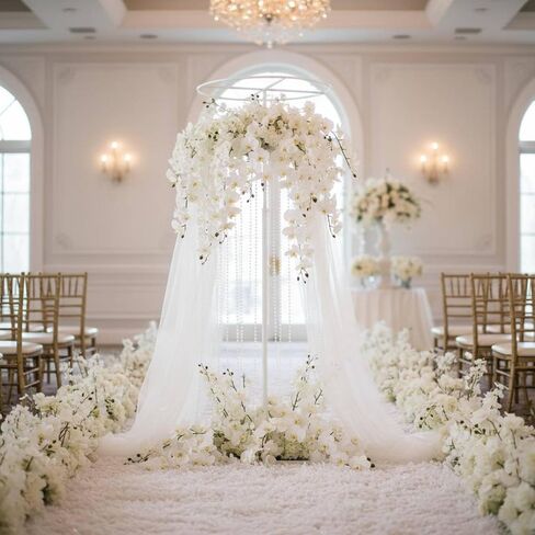 BWOFJGWH Adjustable Support Wrought Iron Hoop Stand Telescopic Backdrop Frame Aisle Marker Wedding Arch Galvanized Iron Paint Finish Suitable for Weddings , Black , 100CM in Saudi Arabia