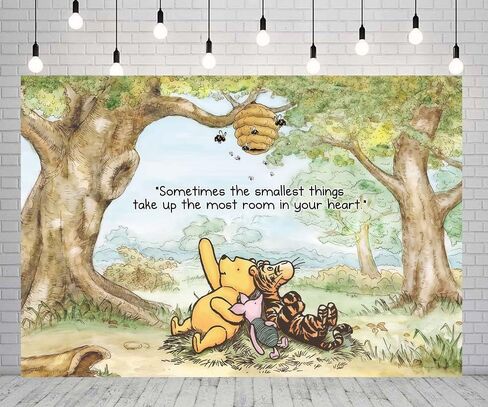 7X5ft Classic Bear Backdrop 100 Acre Hundred Acre Wood Background for Baby Shower Birthday Party Photo Props Booth in Saudi Arabia