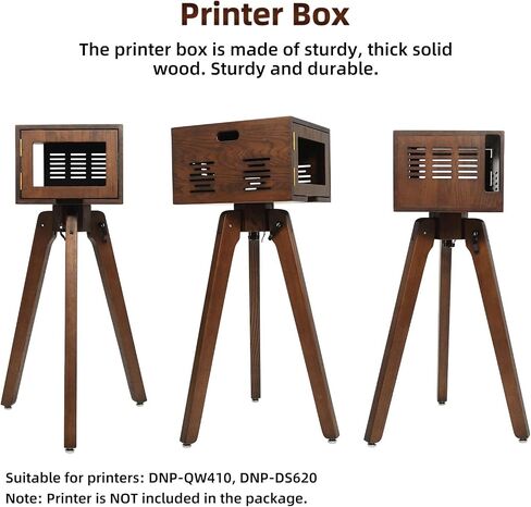 DOEL Photo Booth Machine, Vintage Red Oak Wooden Photo Booth for 12.9" iPad Pro, Printer Stand Included, Portable Photo Booth Design for Weddings, Parties, Halloween, and Events in Saudi Arabia