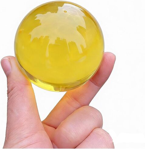 Clear Acrylic Contact Juggling Ball, Solid Transparent Sphere with Smooth Polished Surface for Practice and Display,Clear,80mm in Saudi Arabia