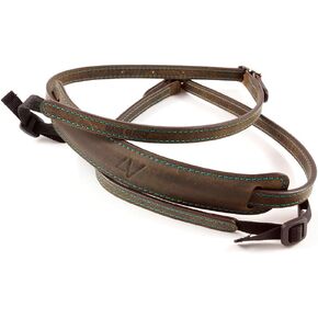 Lusso Tuscany Leather Slim Handmade Washed Leather Camera Strap w/Universal Fit Kit, Green/Cyan (2SP01BWW2830) in Saudi Arabia