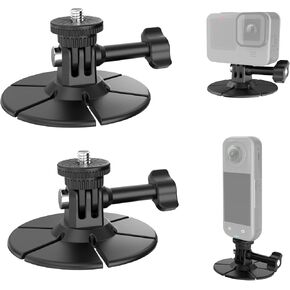 2Pcs Flexible Adhesive Helmet Mount for GoPro/Insta360/DJI Action Cameras | Snowboard Surfboard Flat Curved Sticky Mount Base for GoPro 13/12/11/10/9, for Insta360 X5/X4/X3, for DJI Action 6/5/4/3 in Kuwait