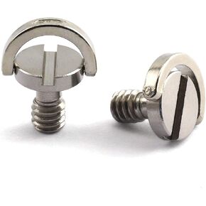 HJ Garden 2pcs 1/4-20 Thread D-Ring Stainless Steel Camera Fixing Screws for Camera Tripod Monopod QR Plate,D Shaft Quick Release Plate Mounting Screw 10mm Length in Saudi Arabia
