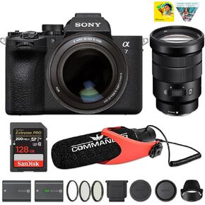 Sony a7 V Mirrorless Camera with E PZ 18-105mm f/4 G OSS Power Zoom Lens + Commander Microphone | 33MP Full-Frame, 4K 120p, 759-Point AI AF, 7.5-Stop IBIS | 128GB Card + Corel Software in Kuwait