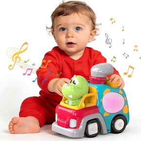 P&C Dinosaur Truck Toy for Toddlers, Musical Push Car with Lights & Sounds in Saudi Arabia